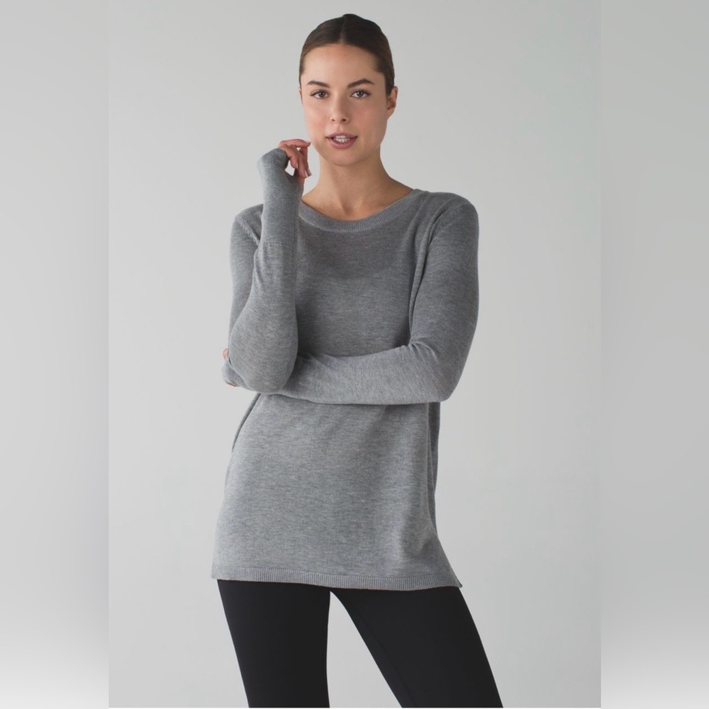 Lululemon Bring It Backbend Sweater Heathered Medium Grey
